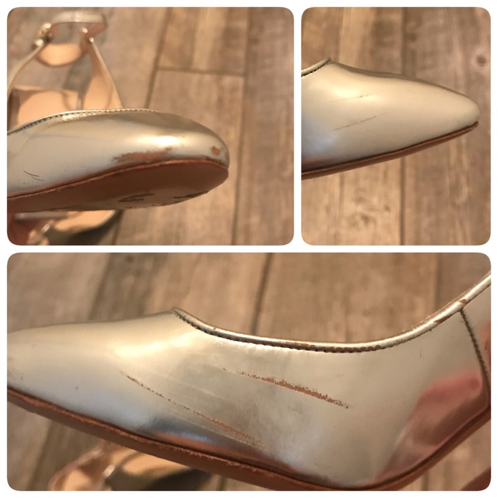 CHLOE leather slingback metallic pumps - Picture 9 of 9
